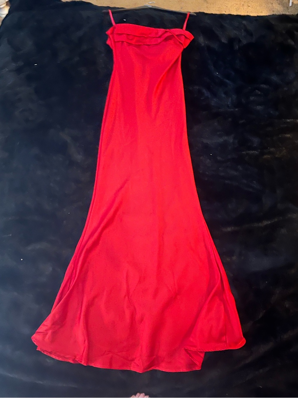 Red strapless Evening Dress - Sleek Women's Slip Gown